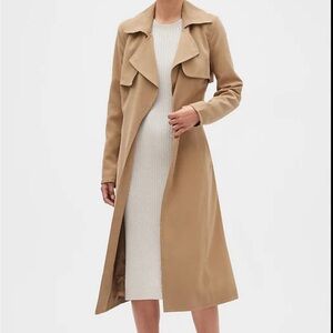 Long Camel Trench Coat